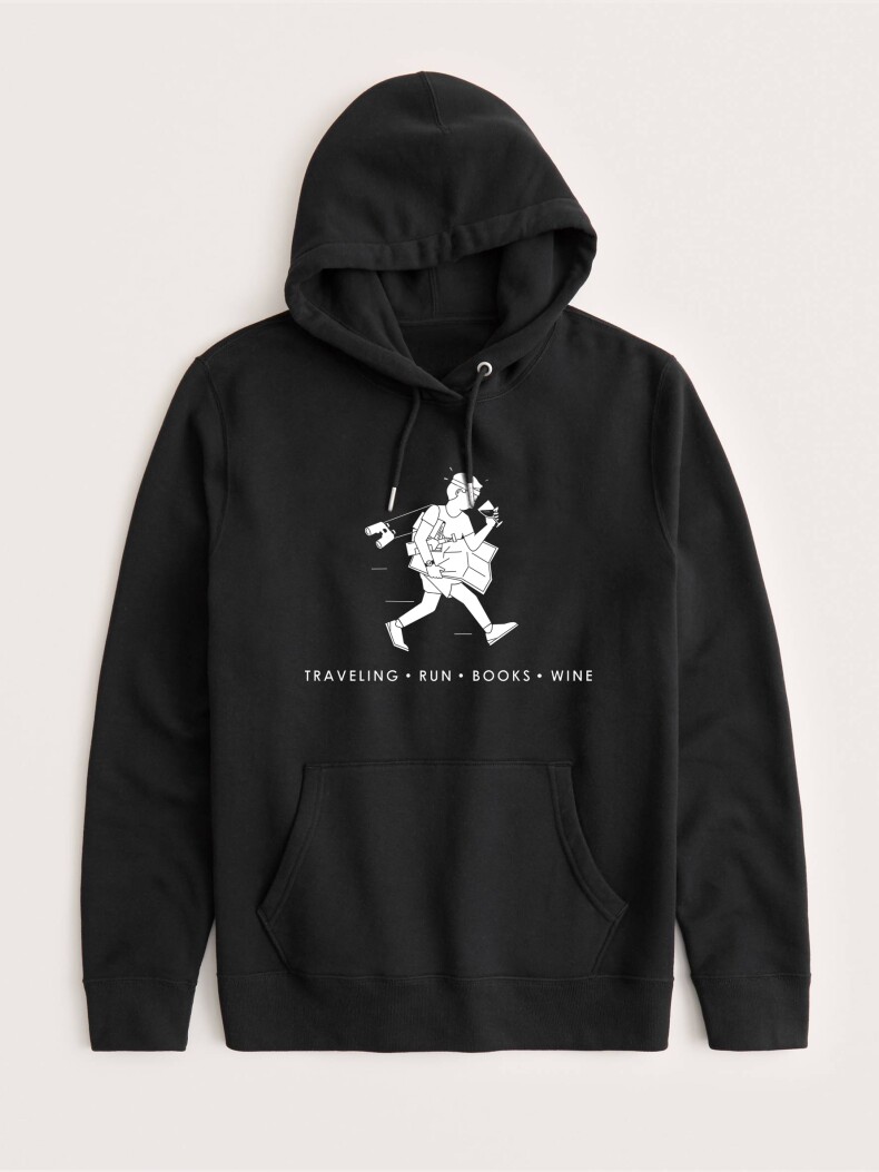 Худи SCHHME white runner, black